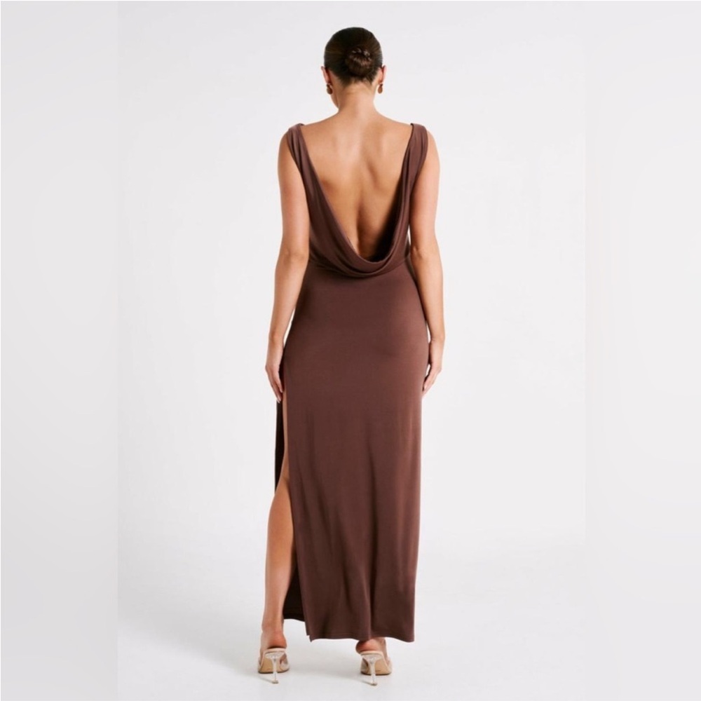 MESHKI US Alika draped front maxi dress